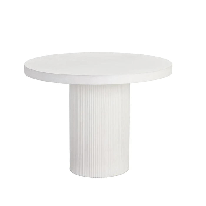 Nicolette Round White Concrete Dining Table | Bone & Brass