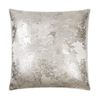 Nikko Metallic Silver Throw Pillow | Bone & Brass