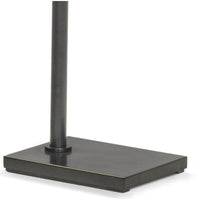 Noble Floor Task Reading Lamp base in oil rubbed bronze metal with a rectangular design.