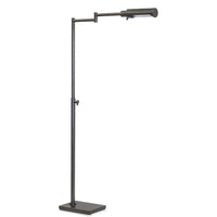 Noble Floor Task Reading Lamp in oil rubbed bronze with adjustable arm and dimmer.