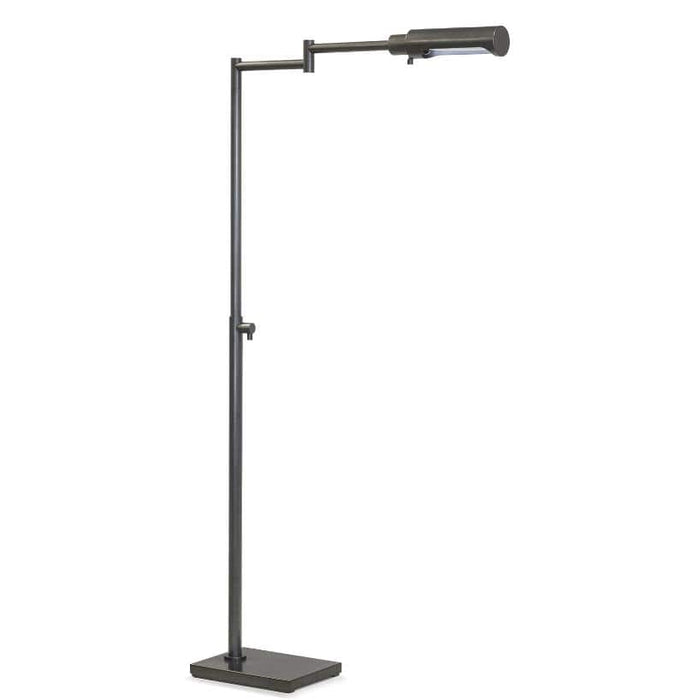 Noble Floor Task Reading Lamp in oil rubbed bronze with adjustable arm and dimmer.