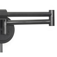 Noble Swing Arm Task Sconce in oil rubbed bronze, featuring multiple pivoting joints and full metal construction.