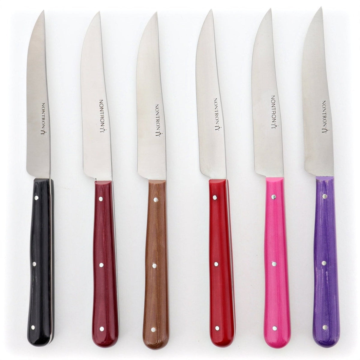 Nontron Steak Knives Autumn Compressed Fabric
