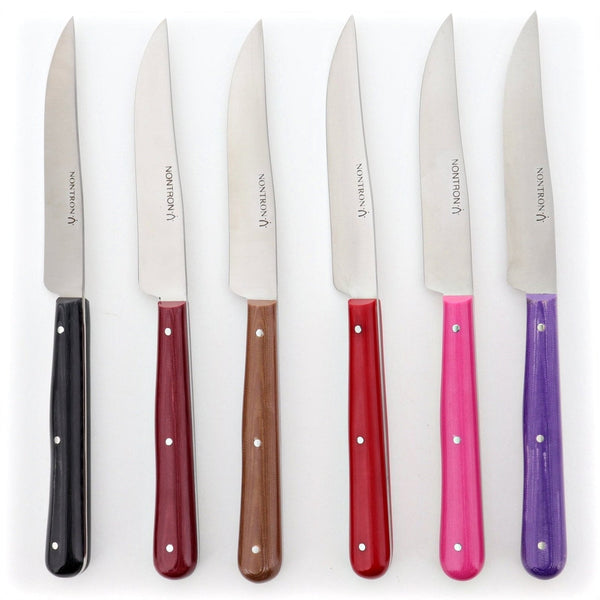 Nontron Steak Knives Autumn Compressed Fabric
