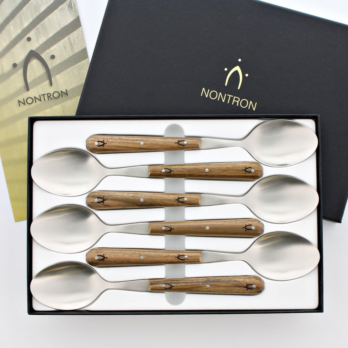 Nontron Steak Knives & Flatware Sets Burled Walnut - Knife View | Bone & Brass