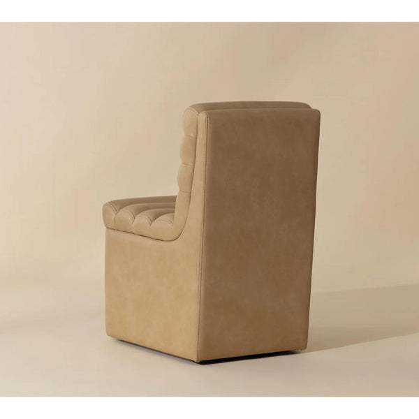 Norm Rolling Dining Chair - Copley Latte - Chair Detail | Bone & Brass