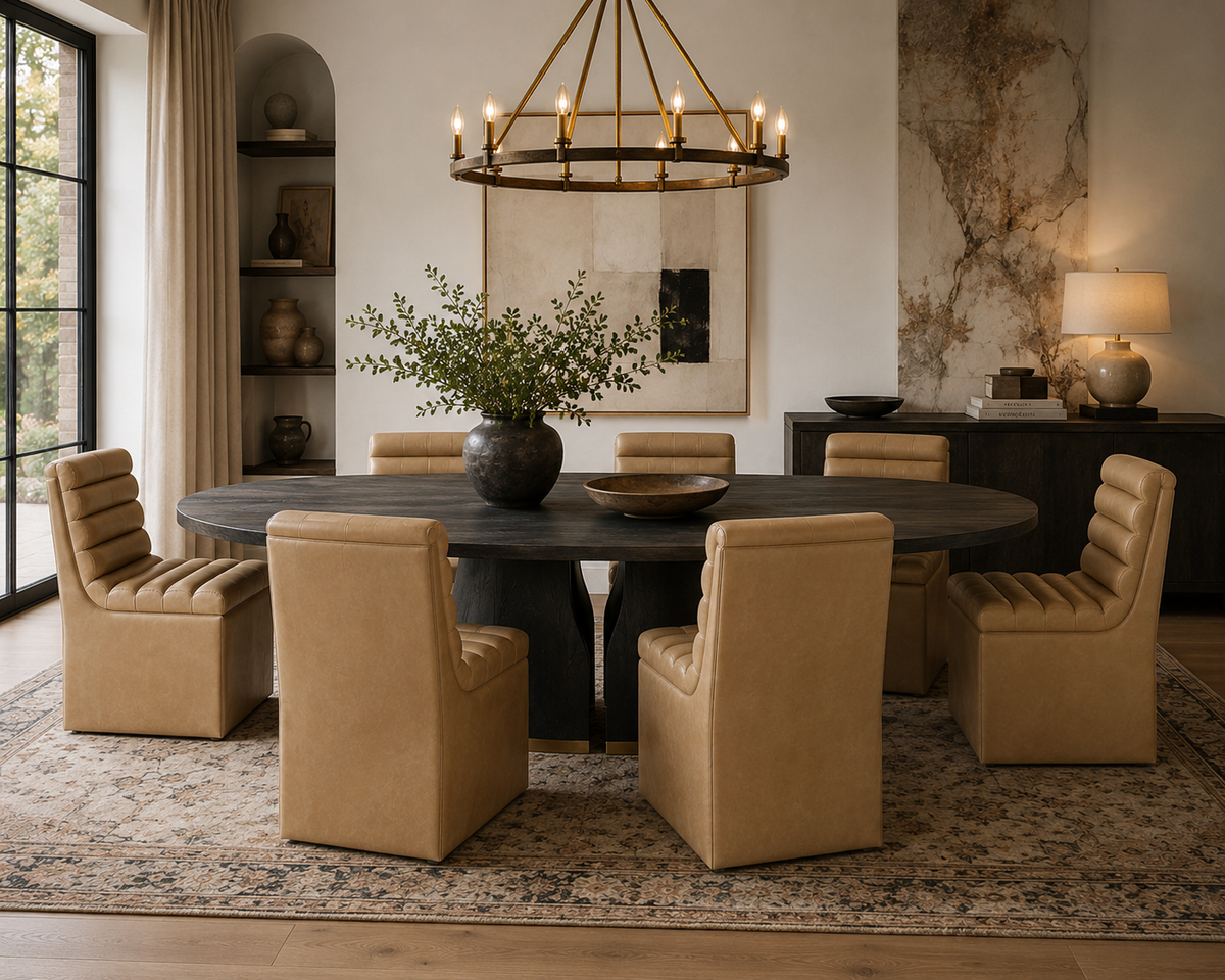 Norm Copley Latte Dining Chair with Casters