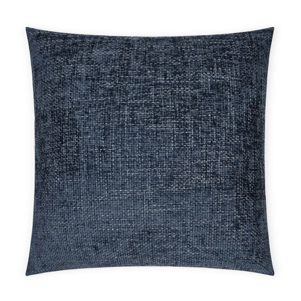 Norse Indigo Throw Pillow, a 24" square luxury designer accent pillow with refined textured polyester in deep blue.