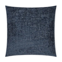 Norse Indigo Throw Pillow, a 24" square luxury designer accent pillow with refined textured polyester in deep blue.