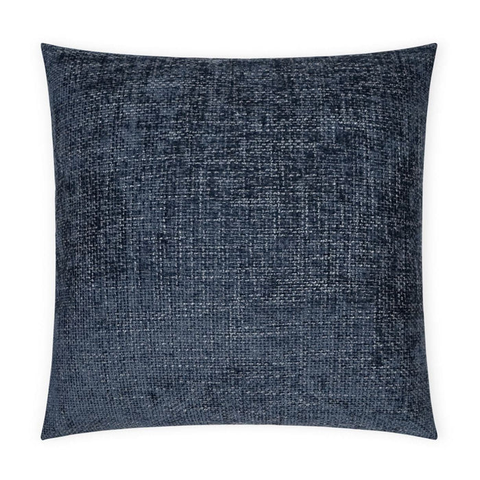 Norse Indigo Throw Pillow, a 24" square luxury designer accent pillow with refined textured polyester in deep blue.