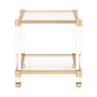 Novel Brass & Lucite End Table