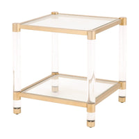 Novel Brass & Lucite End Table | Bone & Brass