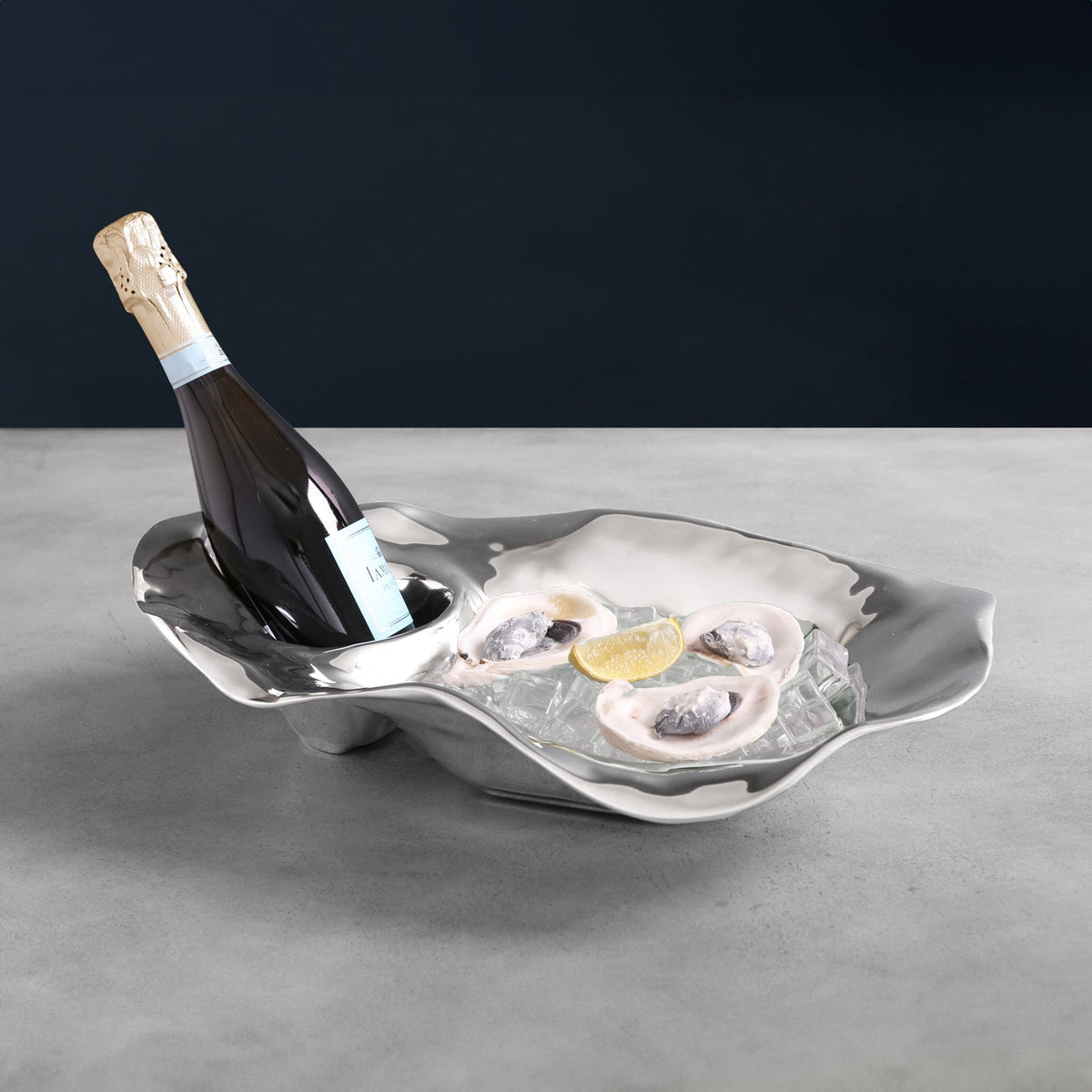 Ocean Medium Champagne Oyster Bucket - Ice Bucket Detail | Bone & Brass