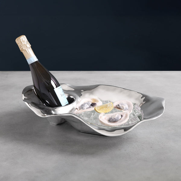 Ocean Medium Champagne Oyster Bucket - Ice Bucket Detail | Bone & Brass
