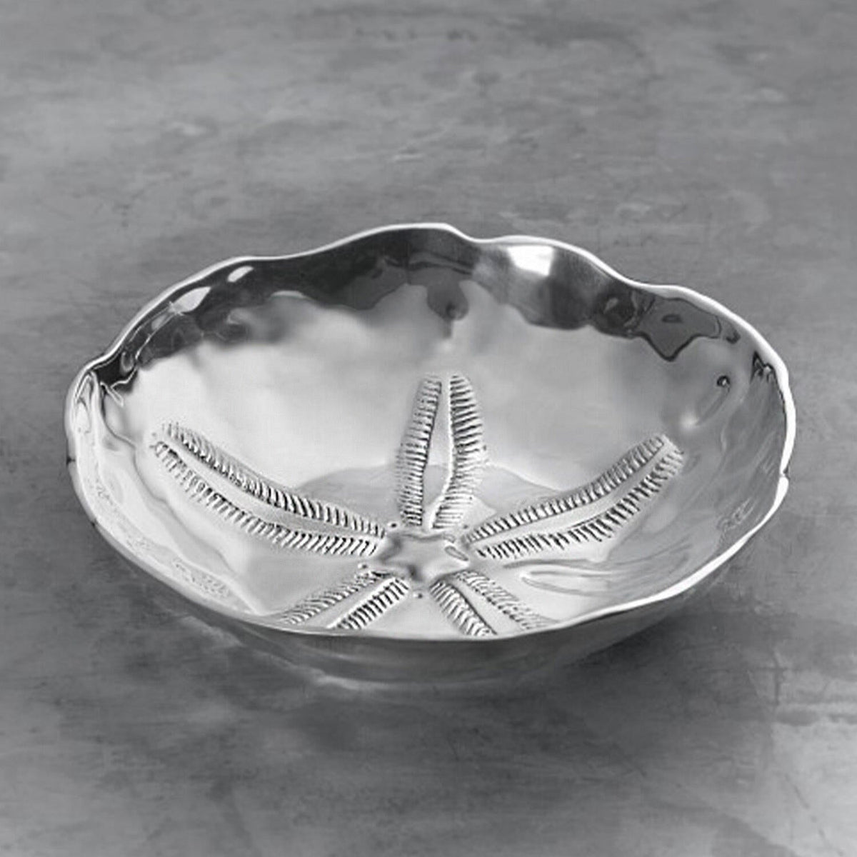 Ocean Silver Sand-Dollar Medium Bowl - Bowl Detail | Bone & Brass