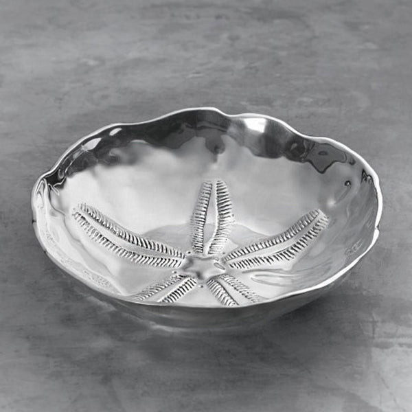 Ocean Silver Sand-Dollar Medium Bowl - Bowl Detail | Bone & Brass