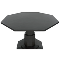 Octagon Dining Table, Pale Black
