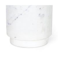 Odin White Marble Table Lamp base with purple veining, modern design.