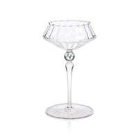 Odum Lagoon Green Fluted Coupe Glasses, Set of 4 | Bone & Brass