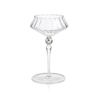 Odum Shadow Gray Fluted Coupe Glasses, Set of 4 | Bone & Brass