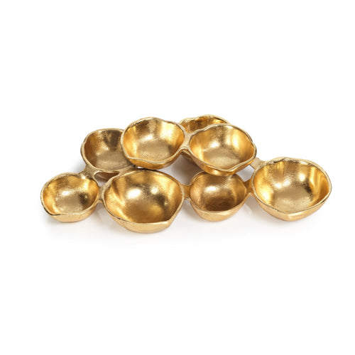 Ohanna Cluster of 8 Gold Serving Bowls | Bone & Brass