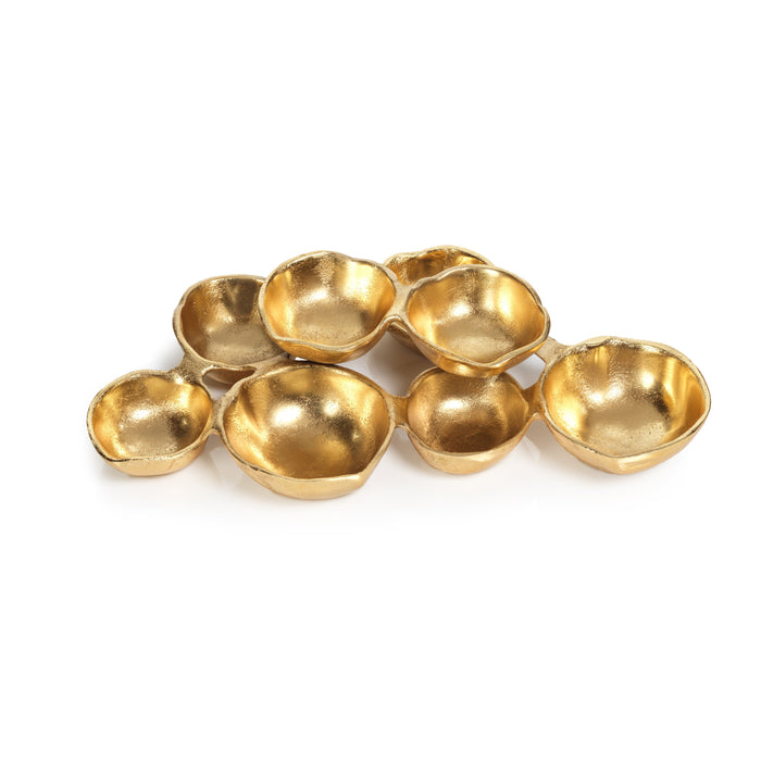 Ohanna Cluster of 8 Gold Serving Bowls | Bone & Brass