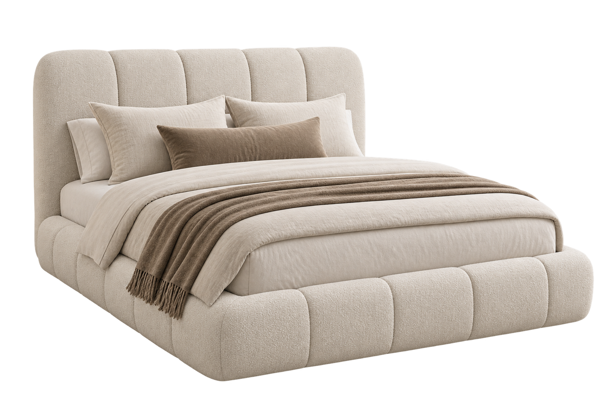 Olena Santa Cruz Channel Tufted Upholstered Bed
