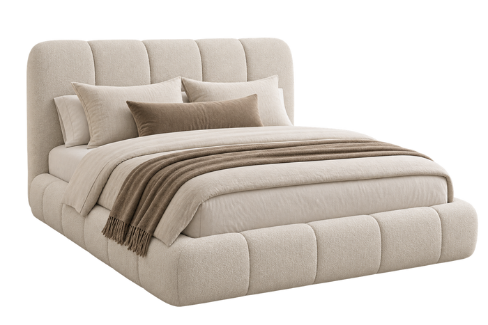 Olena Santa Cruz Channel Tufted Upholstered Bed