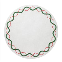Olympia Christmas Embroidered Placemats, Set 4 | Bone & Brass