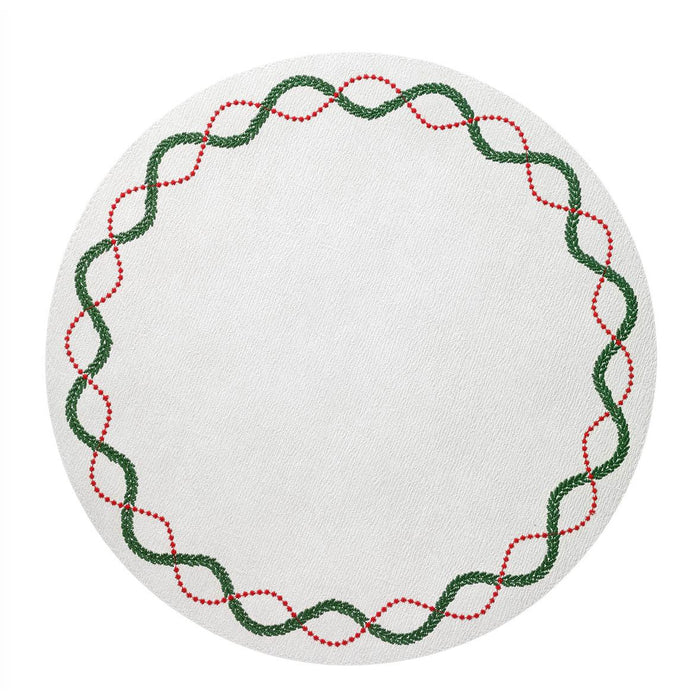 Olympia Christmas Embroidered Placemats, Set 4 | Bone & Brass