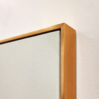 Gallery-wrapped giclee canvas painting with a textured white surface and a gold frame.