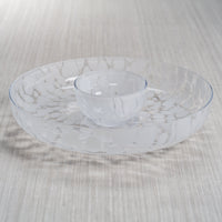 Opal White Chip Dip Serving Bowl - Bowl Detail | Bone & Brass
