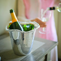 Organic Pearl Orlando Ice Bucket - Bucket Side View | Bone & Brass