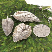 Orion Orange Leaf Antique Pewter Trays, Set 6 - Tray Detail | Bone & Brass