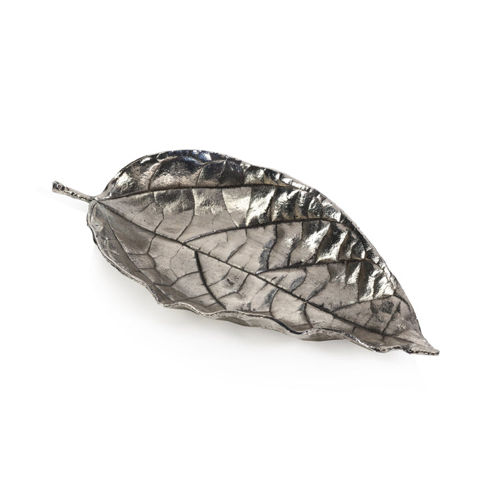 Orion Orange Leaf Antique Pewter Trays, Set 6 | Bone & Brass