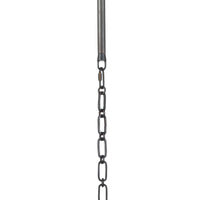 Blackened natural brass chain and pipe suspension for the Otis pendant light.