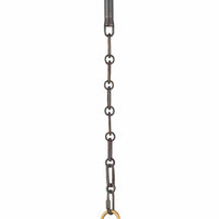 Blackened natural brass chain and pipe suspension for the Otis pendant.
