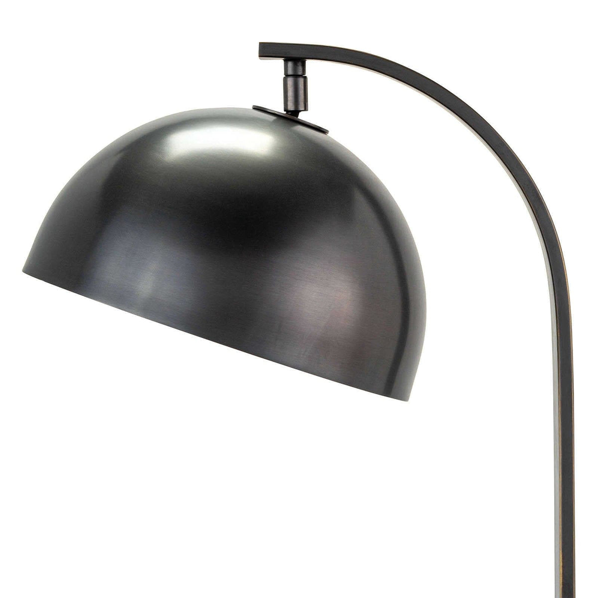 Otto Desk Lamp with an oil-rubbed bronze metal dome shade and curved neck.