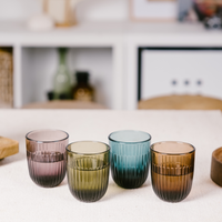 Ouessant Colored Glass Tumblers – Set of 4