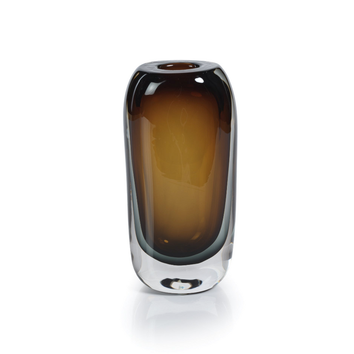 Oviedo Artistry Glass Vase | Bone & Brass