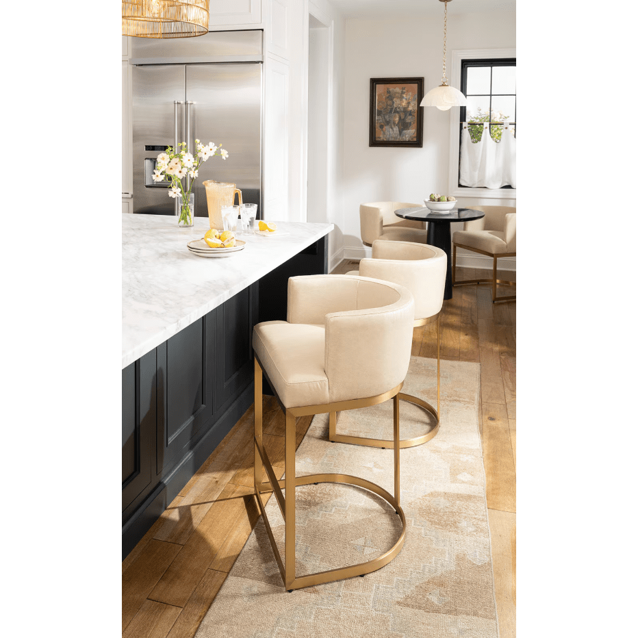 Owen Leather Counter and Bar Stool - Black and Cappuccino Options