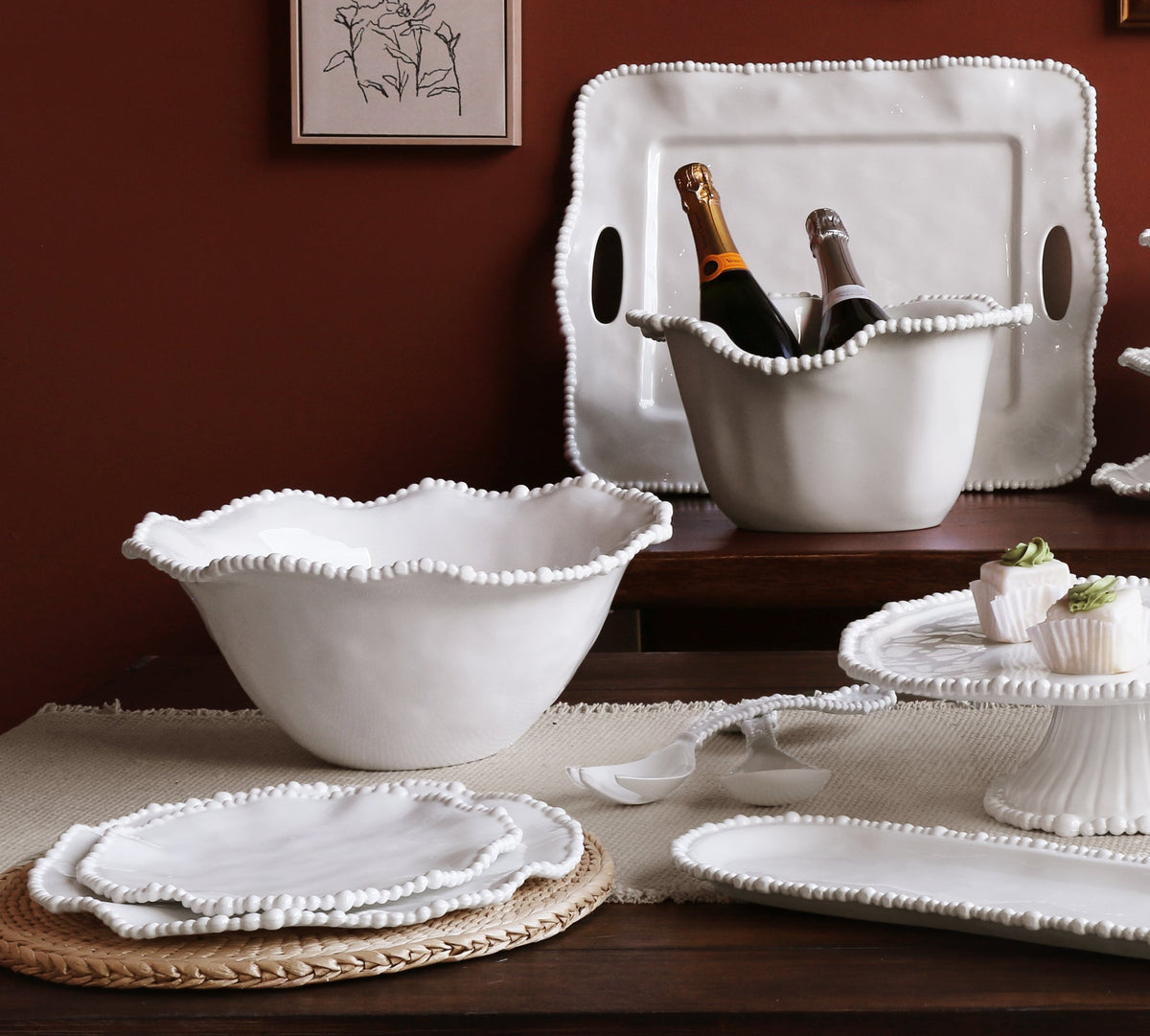 VIDA Alegria White Dinner Plate Set of 4