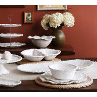 VIDA Alegria White Salad Plate Set of 4 - Plate View | Bone & Brass