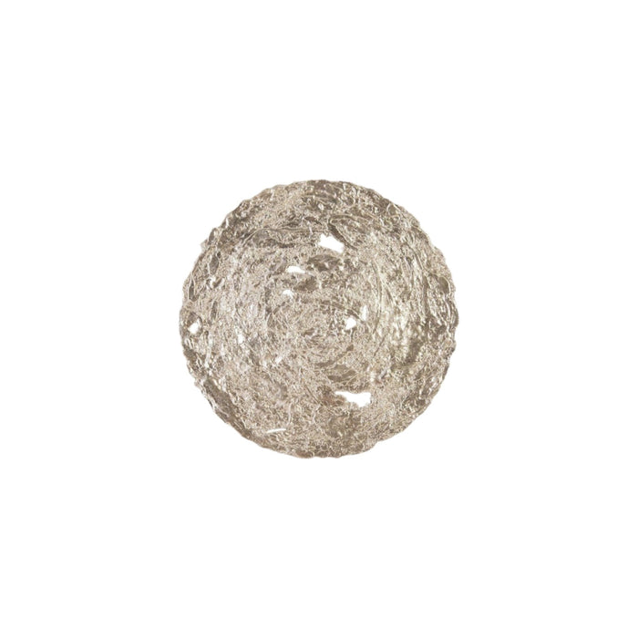 Medium, Silver Leaf Molten Wall Disc | Bone & Brass