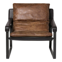 Connor Brown Leather Club Chair