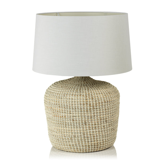 Palm Beach Seagrass Table Lamp | Bone & Brass