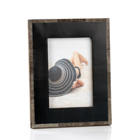 Palm Desert Chiseled Horn Photo Frame 4x6 | Bone & Brass
