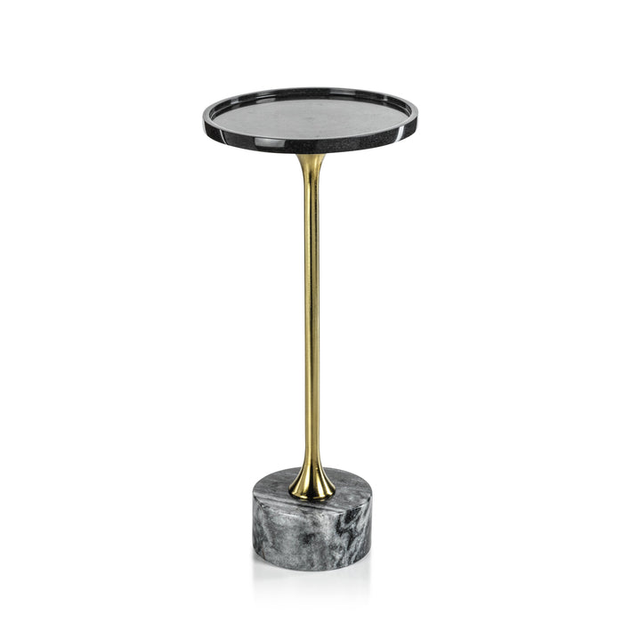 Palomar Black Marble Drink Table | Bone & Brass