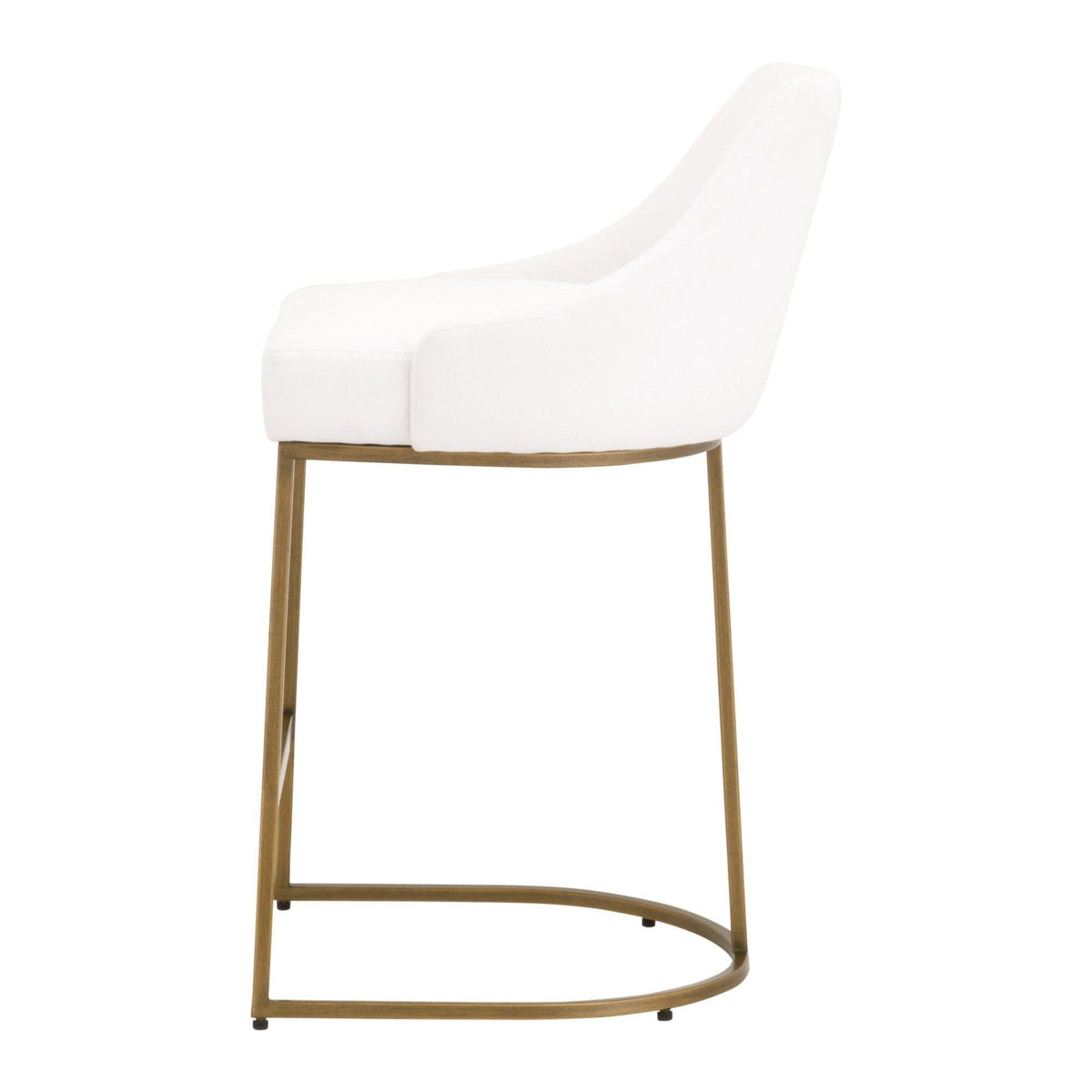 Patricia Ivory & Gold Counter Stool, Set of 2