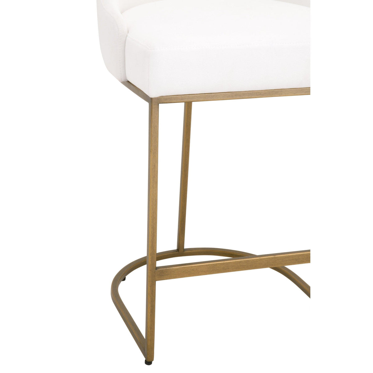 Patricia Ivory & Gold Counter Stool, Set of 2